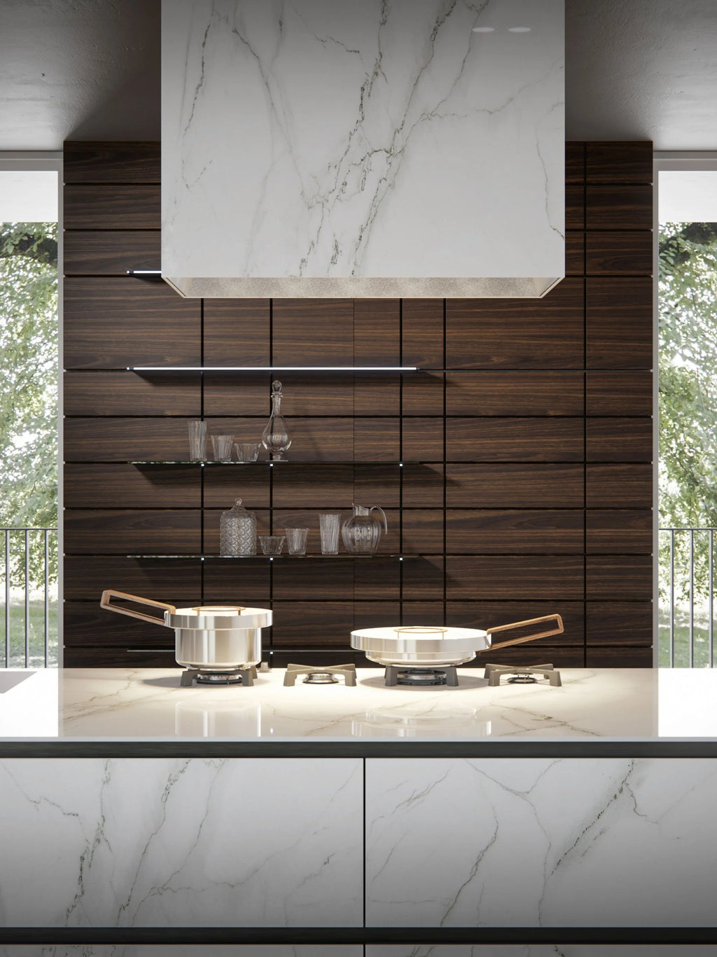 2024 Kitchen Cabinet Luxury Cabinet Kitchen Modular Design Wood Veneer Furniture Pull Down Modern Kitchen Cabinet