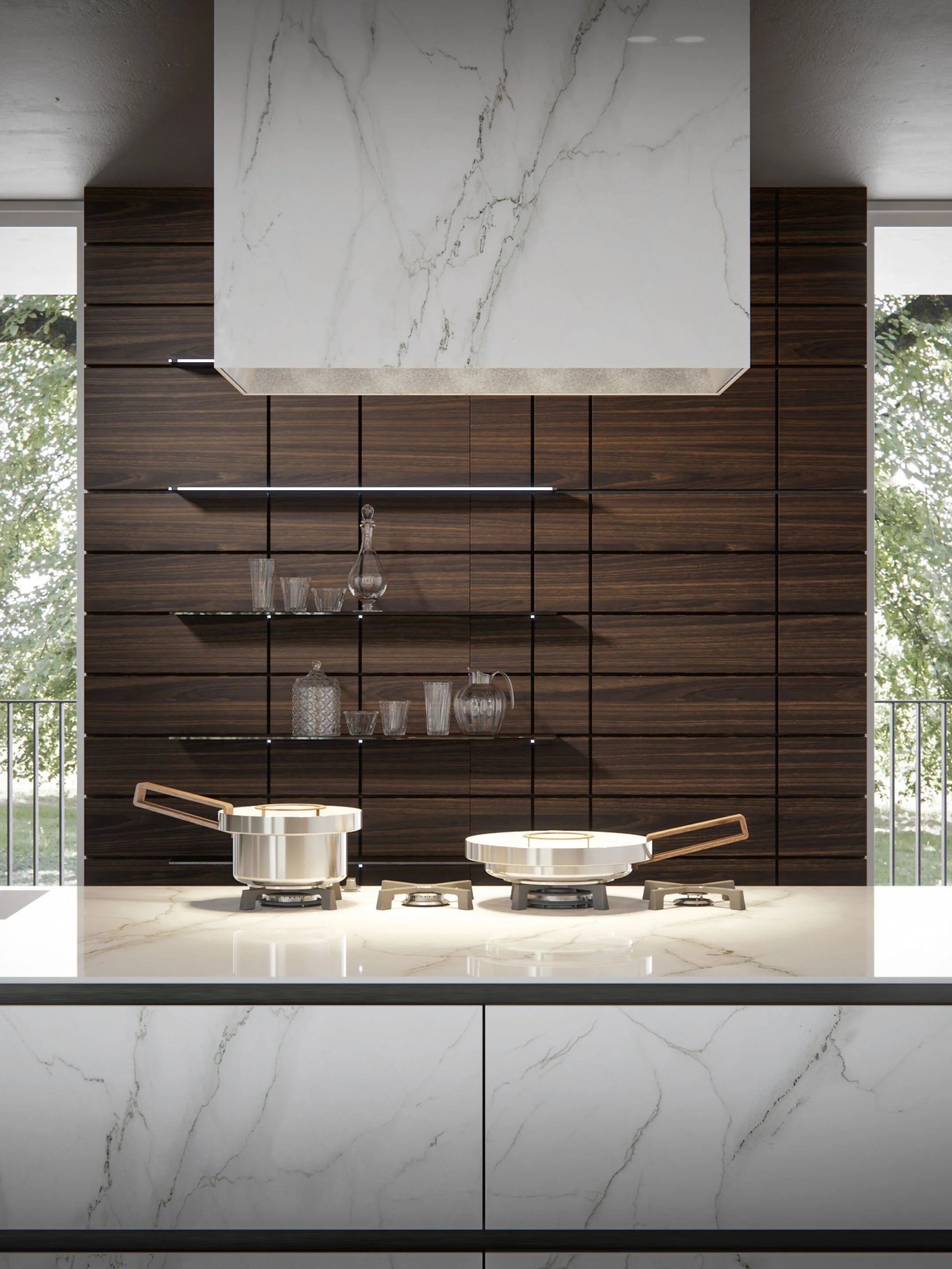 2024 Kitchen Cabinet Luxury Cabinet Kitchen Modular Design Wood Veneer Furniture Pull Down Modern Kitchen Cabinet